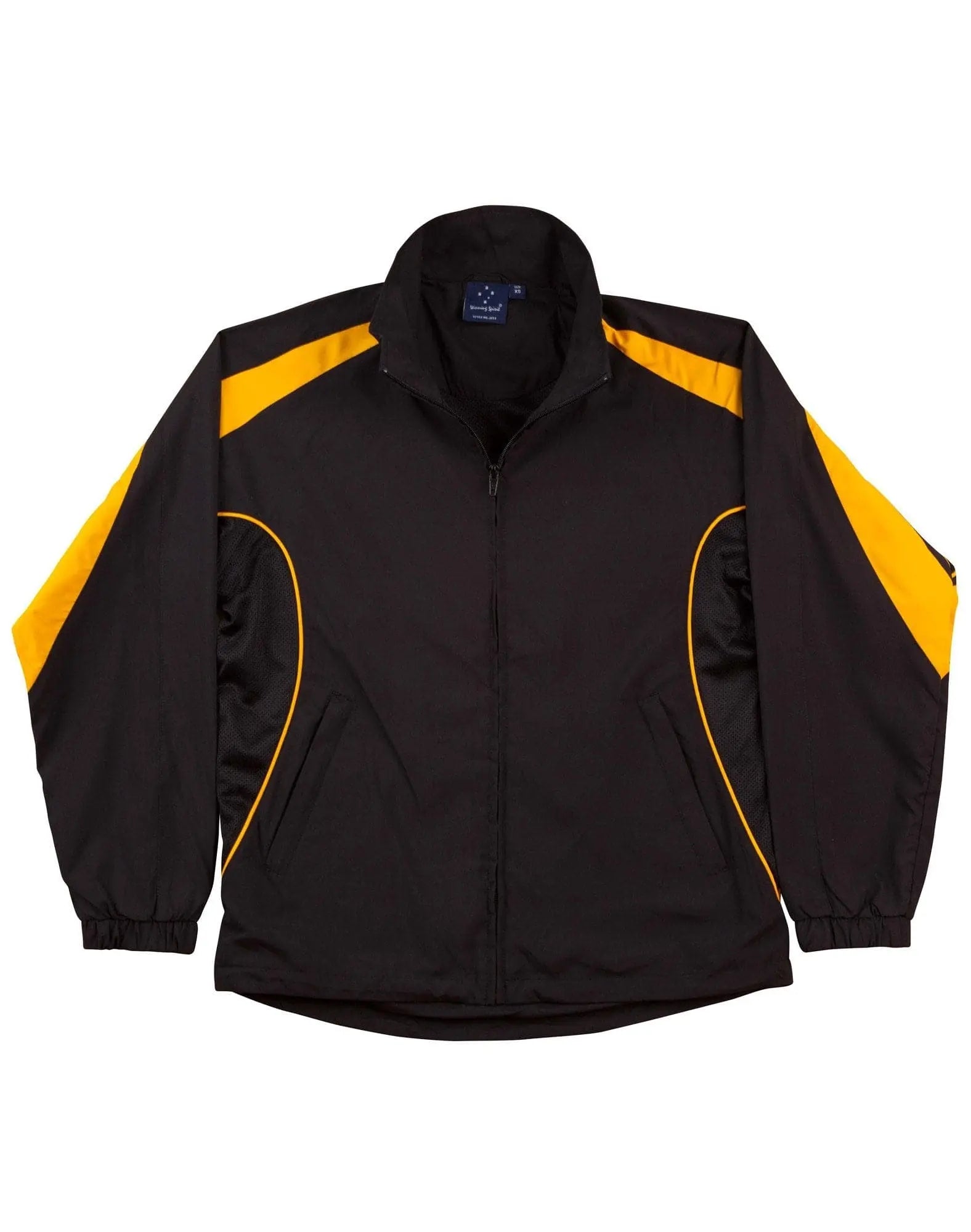 Legend Adults Warm Up Jacket JK53 Casual Wear Winning Spirit XS Black/Gold